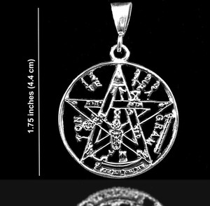 STERLING-SILVER-925-AMULET-034-TETRAGRAMMATON-034-PENTACLE-of-SOLOMON-PENDANT-JEWELRY