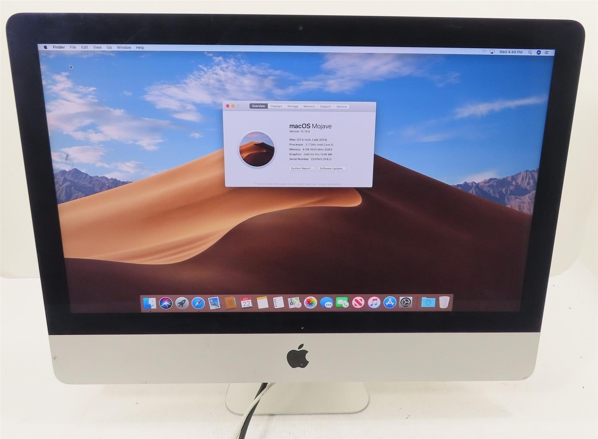 Apple iMac A1418 21.5'' Core i5 2.7GHz 8GB 1TB Mojave Late Apple iMac A1418 21.5'' Core i5 2.7GHz 8GB 1TB Mojave Late