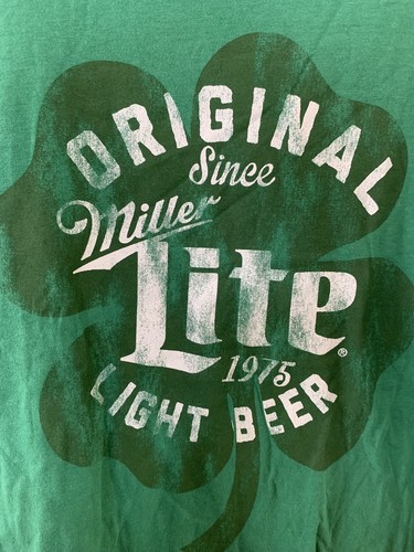 Miller Lite Beer Green four Leaf Clover 