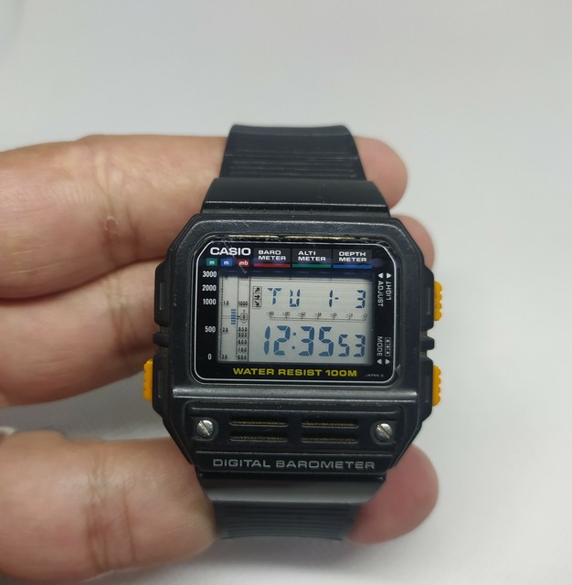 barometer watch casio