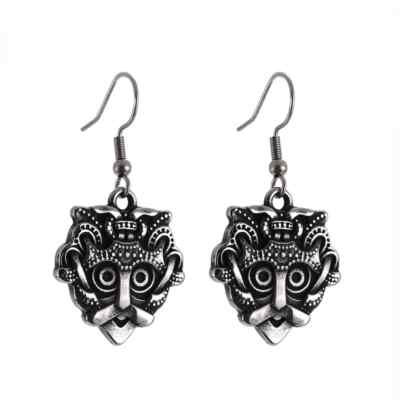 Loki Maske Ohrringe Ohrhänger Ohrschmuck Edelstahlohrringe Wikinger E-2379K