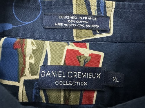 Vintage 90s Daniel Cremieux Shirt Men XL Oversized Fly Fishing Navy Button Down - Picture 13 of 17