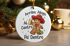 Feliz Navidad Mexican Gingerbread Cookie Sombrero Christmas Ornament Holiday