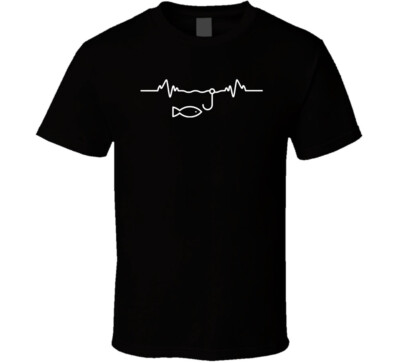 Heartbeat Pulse Love Fishing Drowning Worms T-Shirt tee Unisex funny logo