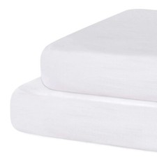 Fitted Crib Sheet 100 Cotton 52"x28"x8" 2 Pack Crib Mattress Sheet Set Fit f...