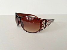 Womens Brown New Fashion Bling Sunglasses With Rhinestone Look UV 400 Protection