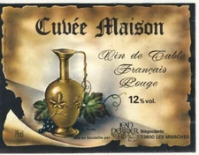 00/29 label label CUVÉE MAISON, red French table wine, Jean PERRIER 