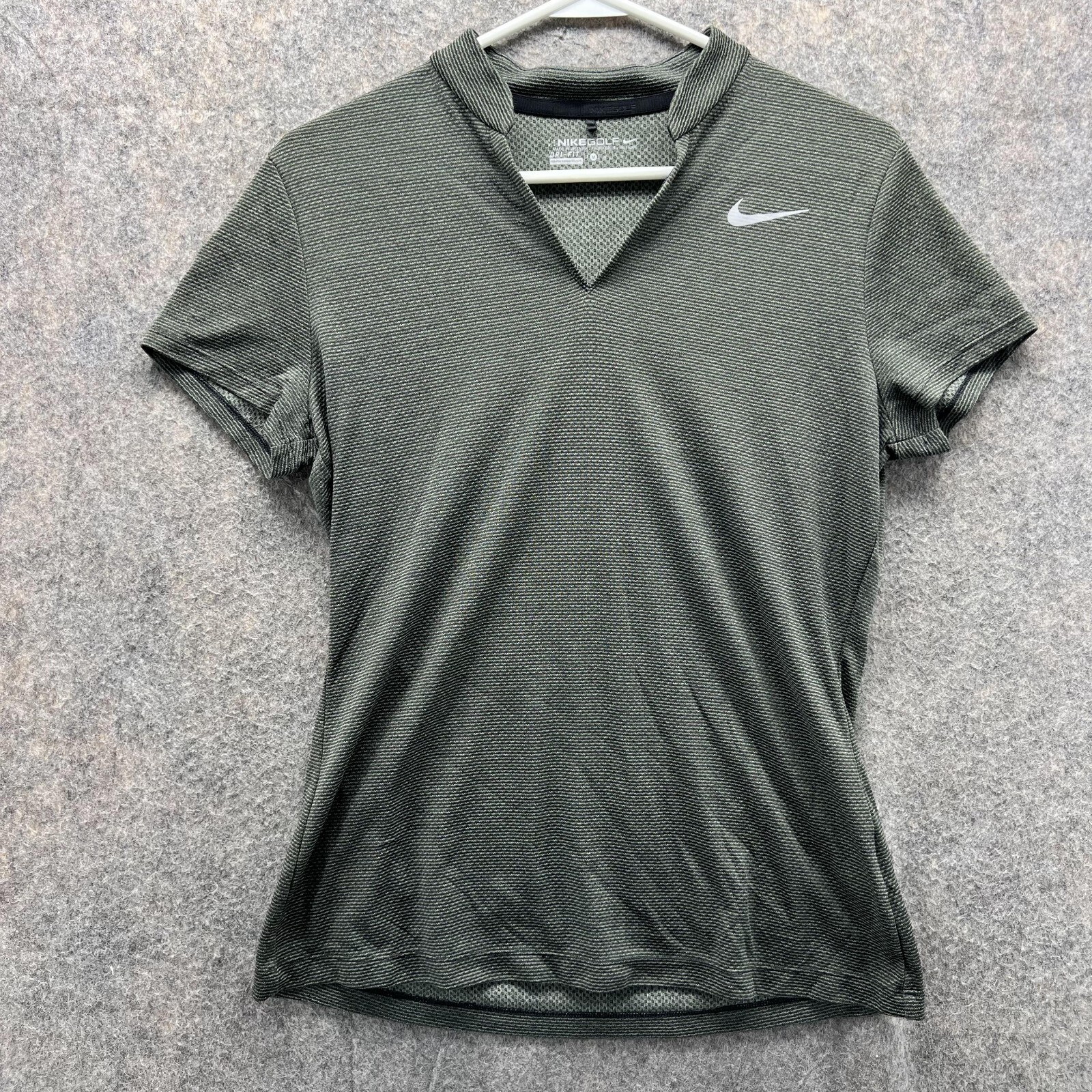 Nike Dri-FIT Green Shark Logo Polo Shirt for Women Medium Athletic Golf Fit-image
