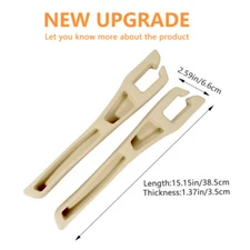 2Pcs Car Seat Gap Filler Side Seam Plug Strip Leak-proof Filling Seat Gap Beige