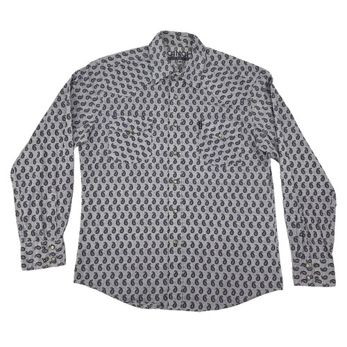 A PRESSE　Buttondown Shirts Cinch Men's White Square Print Button Down Shirt MTW1105691 | eBay