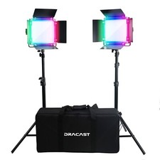 Dracast LED500 X Series RGB and Bi-Color LED 2 Light Kit with Nylon Soft Case