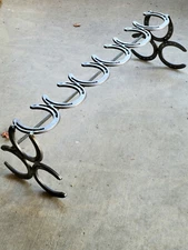 3 pair Horseshoe Boot Rack | Repurposed Horseshoe | Rustic Western | Americana