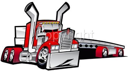 Kartoon Kenworth Big Rig Flatbed Truck Hauler Cartoon Tshirt 2019