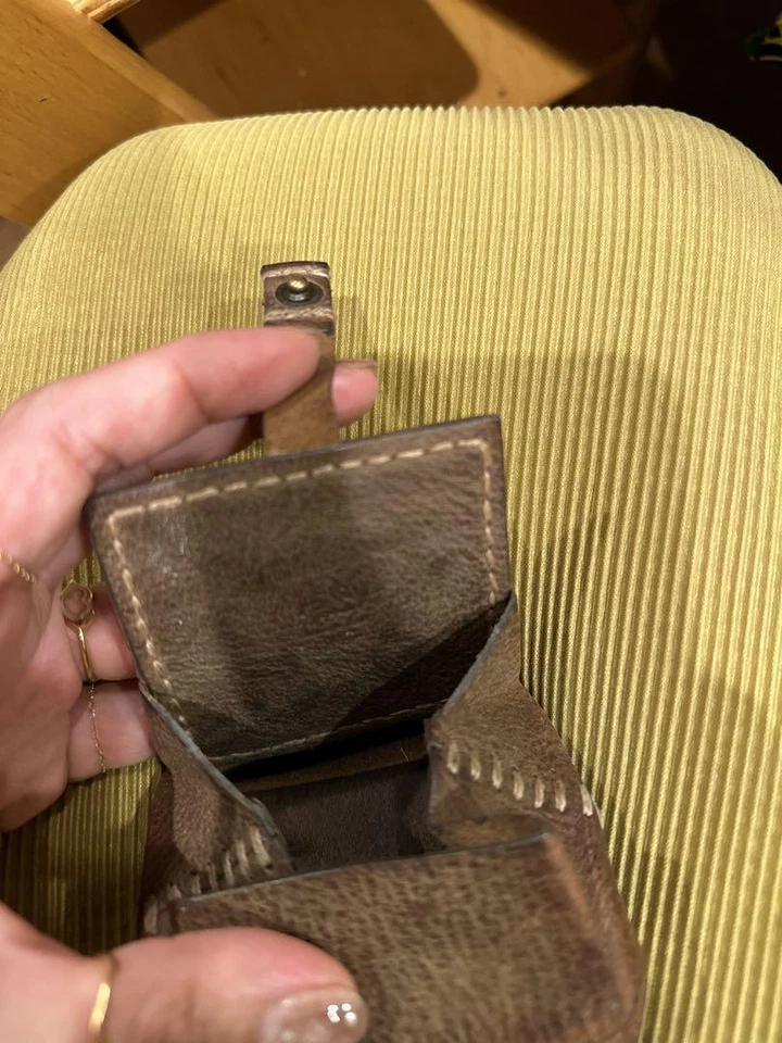 HENRY CUIR Brown Smile Coin Purse Leather From Japan - Image 4 of 4