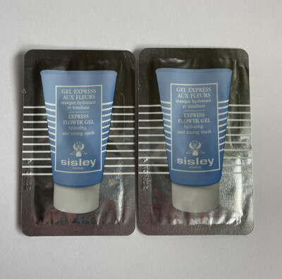LOT OF 2-Sisley Express Flower Gel Hydrating Toning Mask .14 oz/4ml Each