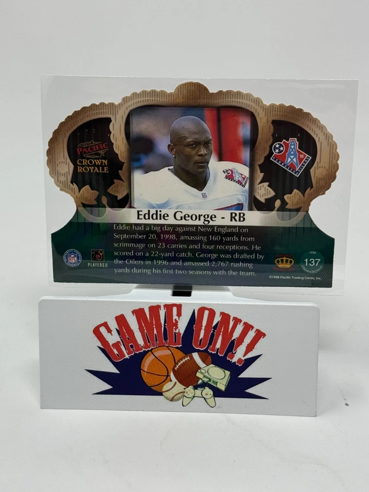 1998 Crown Royale Football Eddie George Rookie Card #137 - Image 2 of 2