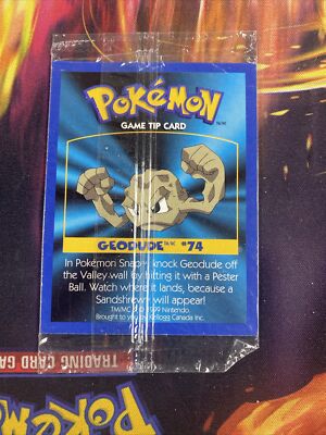 pokemon game tip card Pokemon: Sealed Game Tip Card] [Kellogg's Canada Cereal Promo (1999) 3 Per  Pack