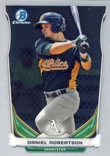 (61) 2014 Bowman Draft DANIEL ROBERTSON Rookie LOT ALL CHROME Athletics CTP44