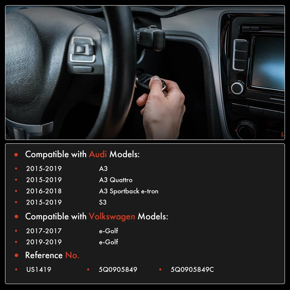 Interruptor de encendido para Audi A3 2015-2019 A3 Quattro S3 Volkswagen e-Golf 2017 2019 Foto 2 de 4