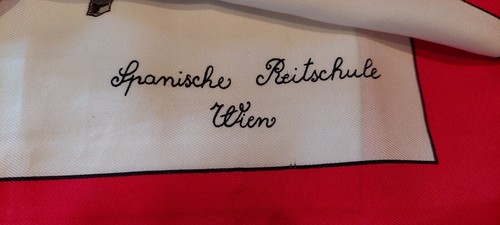 vintage scarf spanische reitschule wein Riding Horses 30" X 30" Accent Scarf - Picture 4 of 4