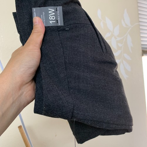 Pantalones de vestir Amanda+Chelsea para mujer tiro bajo talla grande pantalones talla 18W en carbón - Imagen 13 de 13