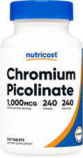 Nutricost Chromium Picolinate 1000mcg, 240 Tablets - Gluten Free, Non-GMO