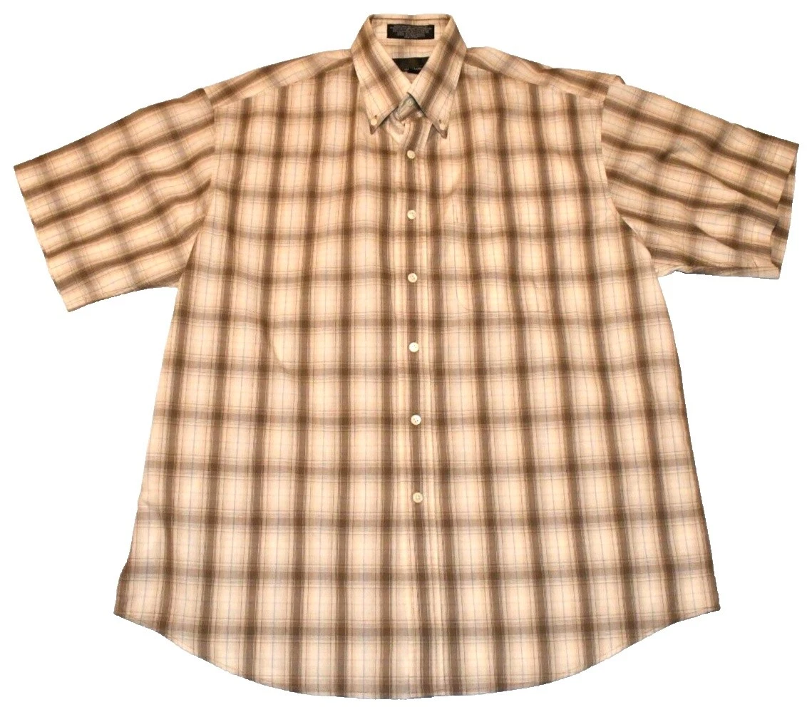 Bill Blass Short Sleeve Regular Size Casual Button-Down Shirts for Men