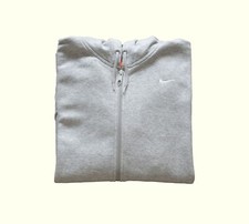 NIKE VTG Y2K CORE ESSENTIAL GRAY FULL ZIP SWEATSHIRT HOODIE WOMENs SZ XL 2011