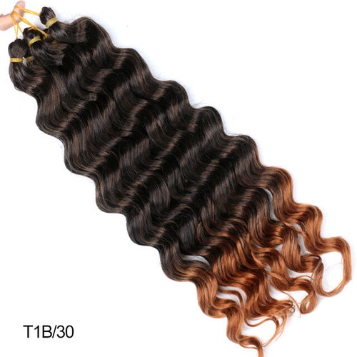 20in Deep Wave Curly Bulk Hair Crochet Braids Twist Braiding Hair Extension 50cm - Picture 27 of 40