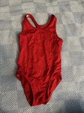 Balera Leotard Girls Size Intermediate 7-8 Red EUC  
