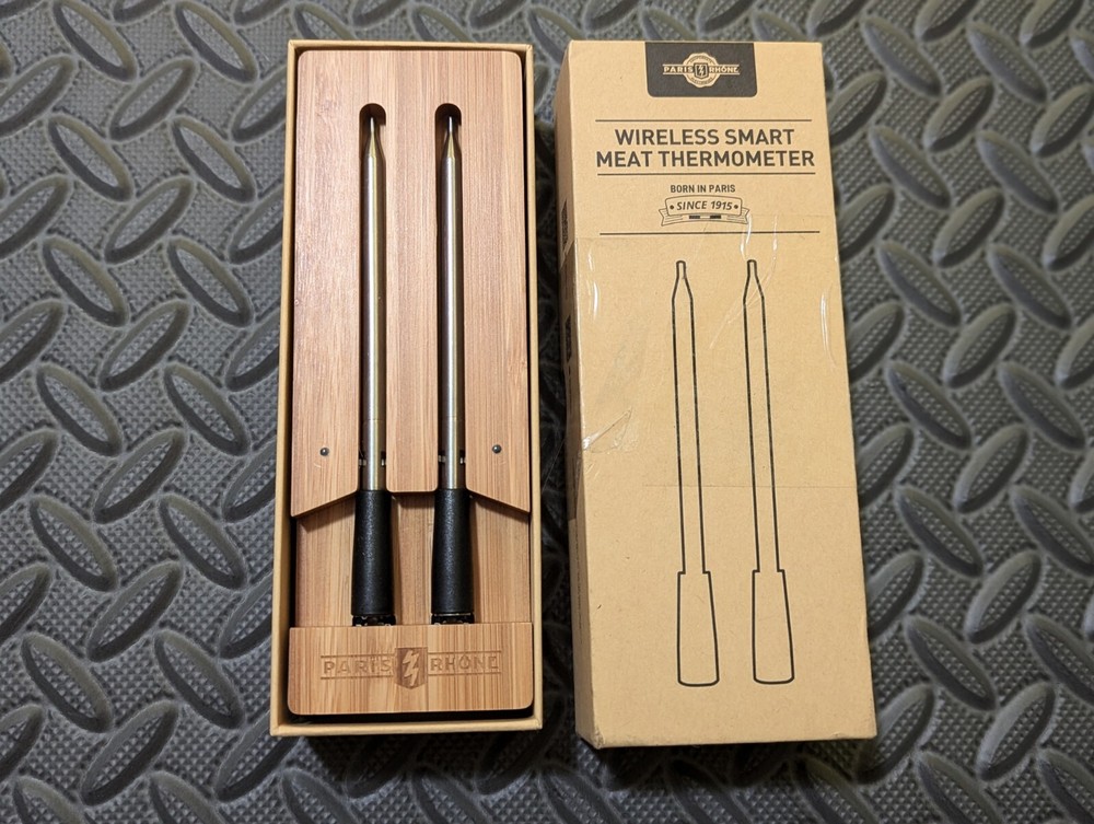Paris Rhône 263ft Smart Meat Thermometer Wireless PE-TM002 - Bamboo/2 Probes