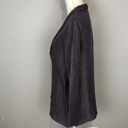 Chaqueta Cárdigan Eileen Fisher Púrpura Frente Abierto Lino Seda S Blazer - Imagen 7 de 15