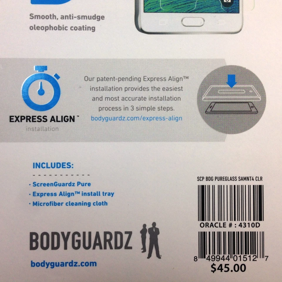 Brand New BodyGuardz Pure Tempered Glass Screen Protector Samsung Galaxy Note 4 - Image 3 of 4