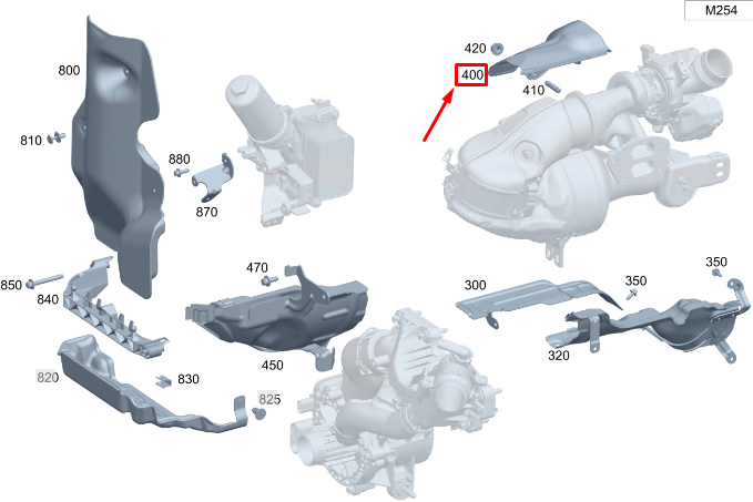 Neu MERCEDES-BENZ C S206 Turbolader-Siebplatte A2540942800 Original