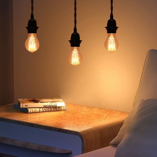 E27 Lampenfassung Pendelleuchte Hanfseil DIY Hängelamp mit Stecker Schalter 4.5m - Bild 5 von 11