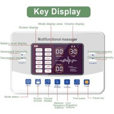 12Modes Digital Therapy Machine Massager Electric Body Muscle Stimulator Massage