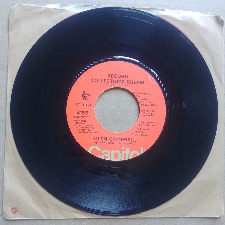 GLEN CAMPBELL Country Boy/Record Collector's Dream 45 7