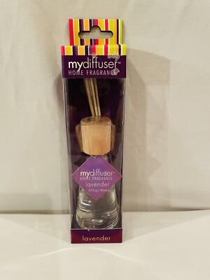 NIB Pearlessence My Diffuser Home Fragrance Lavender 8 Reed Wicks 1.7 oz.