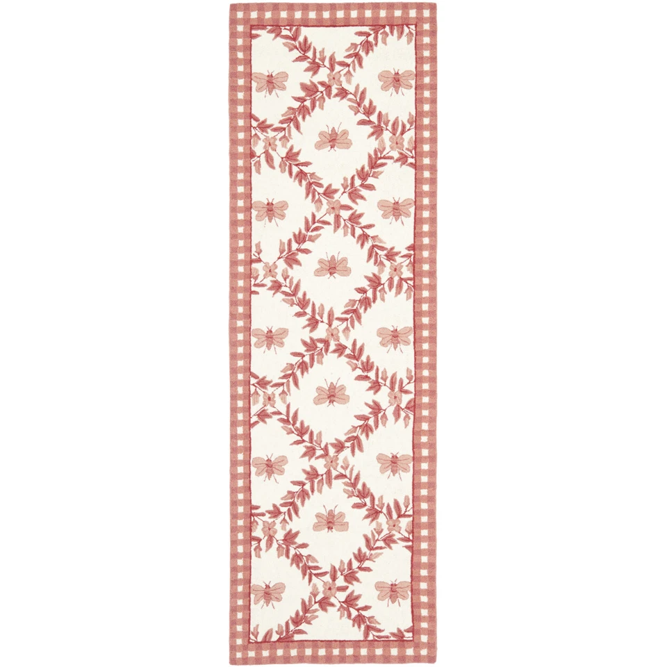 SAFAVIEH Chelsea HK55C Hand-hooked Ivory / Rose Rug - Image 3 of 4