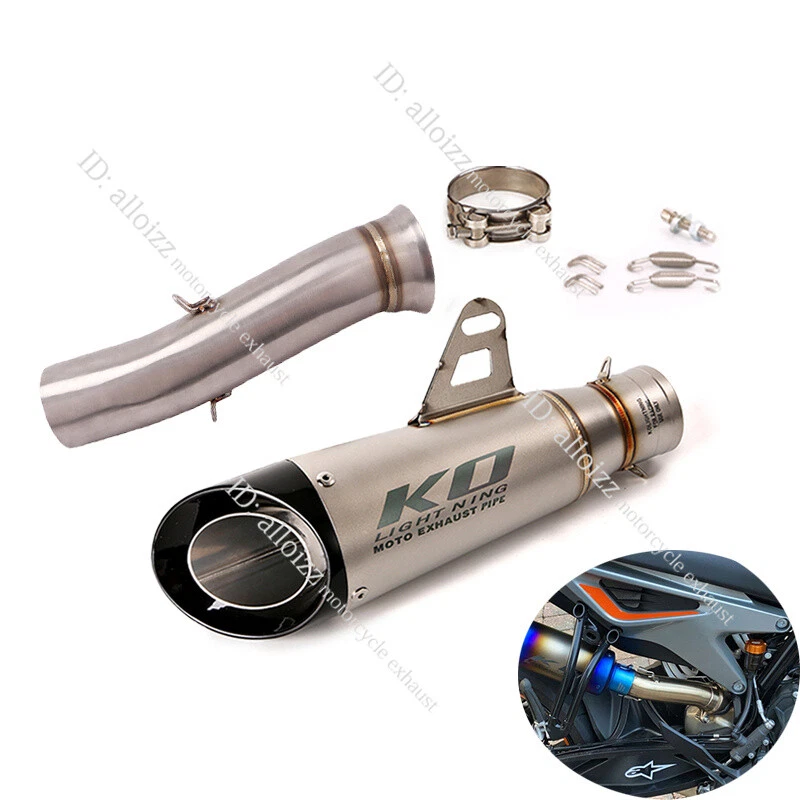 Motorcycle exhaust outlet link pipe