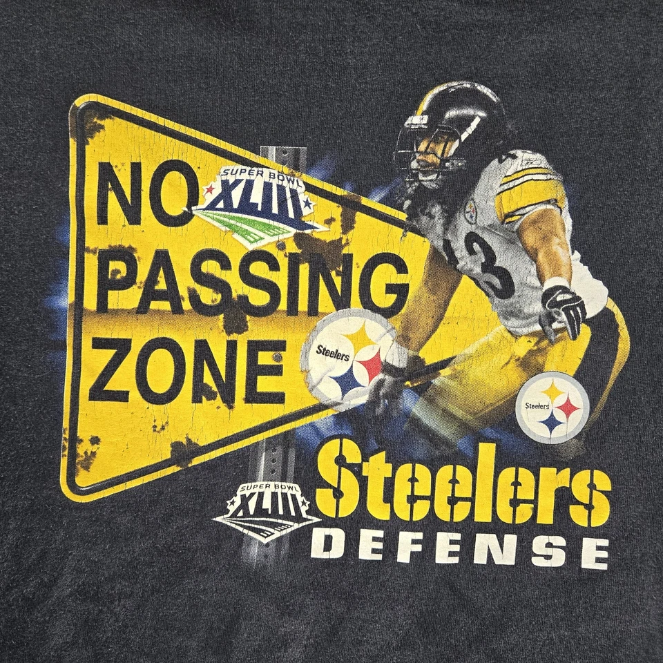 Camisa masculina vintage Pittsburgh Steeler 2X Reebok zona de passagem Troy Polamalu Y2K - Imagem 4 de 4