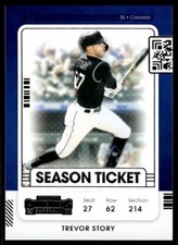 Trevor Story 2021 Panini Contenders Baseball # 85 Base Colorado Rockies