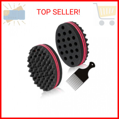 BIGEDDIE Magic Sponge Brush for Afro Curls, Twist Sponge with 6.29 Inch Free