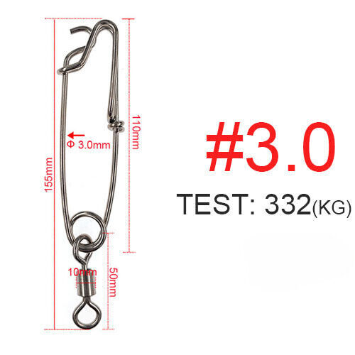 10PCS Long Line Snap Clip Shark Clips Heavy Duty Fishing Snap Swivel Tuna Clip - Picture 15 of 16