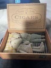 Maileg Mum and Dad Mouse In Cigar Box