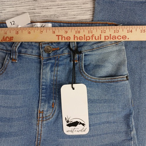 West + Wild Jeans Girls Size 12 Light Blue Jeans Western Wear Mid Wash Skinny - Picture 7 of 12