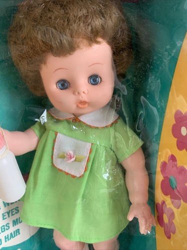 VTG NIB 1960 JOLLY TOYS DOLL 2300 Wets Rooted Hair G18 - Picture 3 of 5