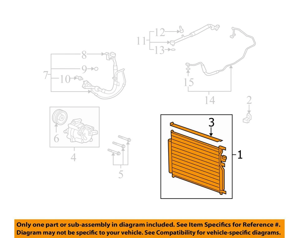 Condensador de aire acondicionado usado se adapta a: Chevrolet Captiva 2012 deportivo grado A Foto 3 de 4