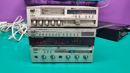 Aiwa Micro Hifi Stack System Vintage Tape Deck Tuner Amplifier *SEE VIDEO* - Picture 16 of 21