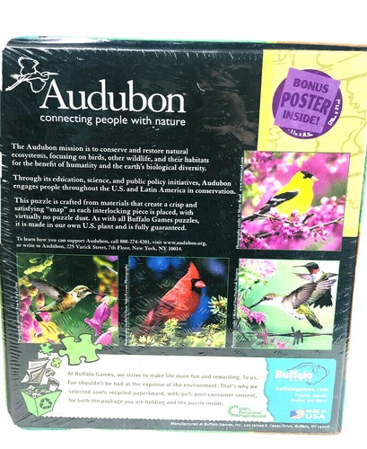 NIB Audubon Buffalo Games Hummingbird 11 Jigsaw Puzzle 500 Pieces - Picture 2 of 7